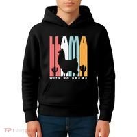Llama With No Drama No Drama Llama Kids Hoodie thumb 4