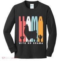 Llama With No Drama No Drama Llama Kids Long Sleeve Shirt thumb 0