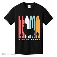 Llama With No Drama No Drama Llama Kids T-Shirt thumb 0