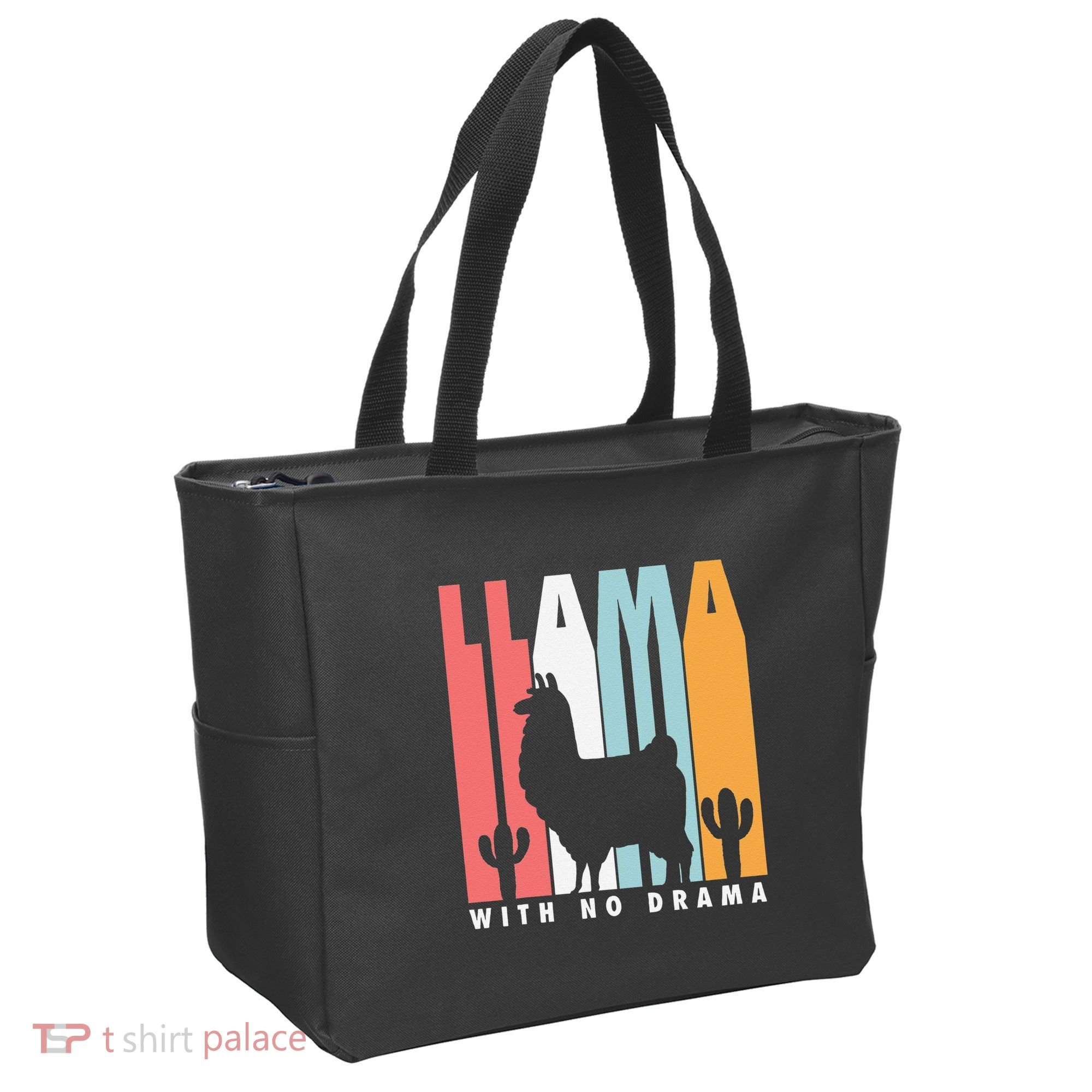 Llama With No Drama No Drama Llama Tote Bag