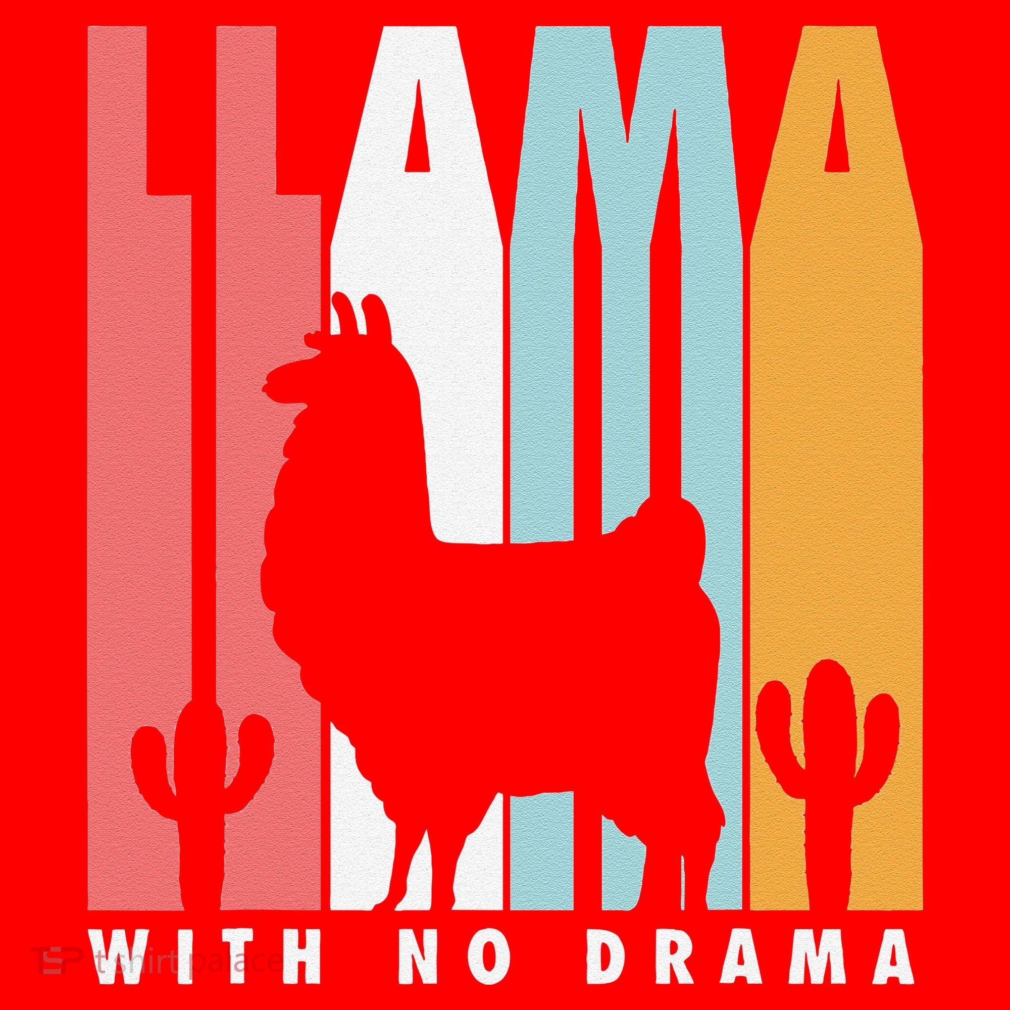 Llama With No Drama No Drama Llama Santa Hat