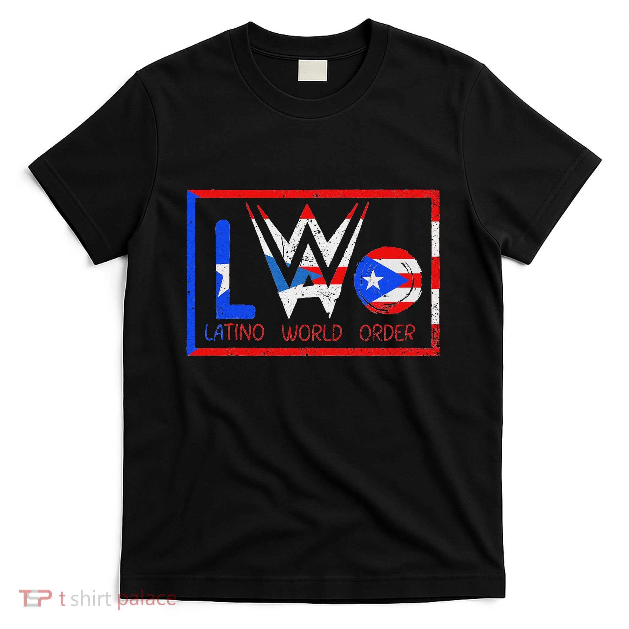 Latino World Order Puerto Rico Blue And Red Matching Family T-Shirt