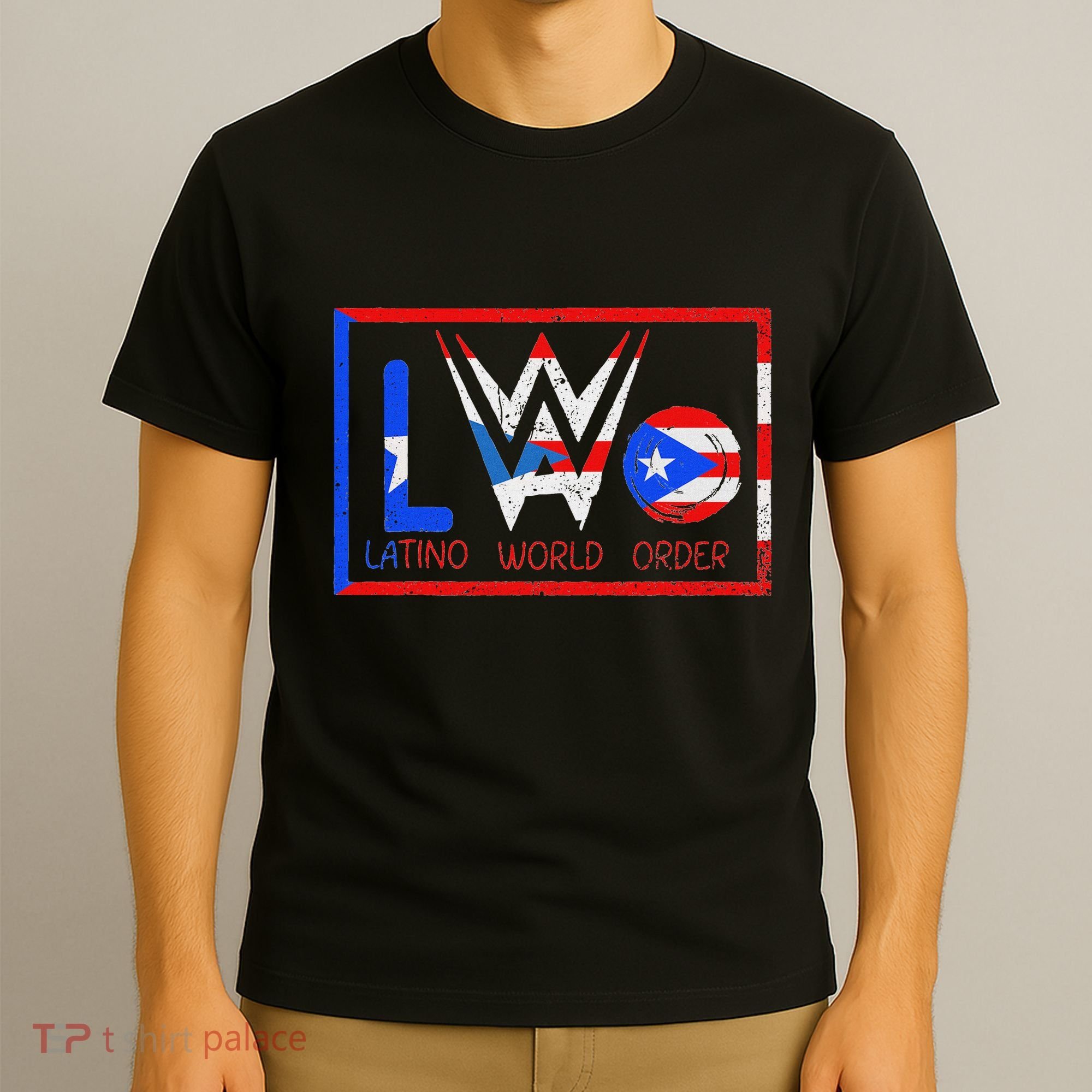 Latino World Order Puerto Rico Blue And Red Matching Family T-Shirt