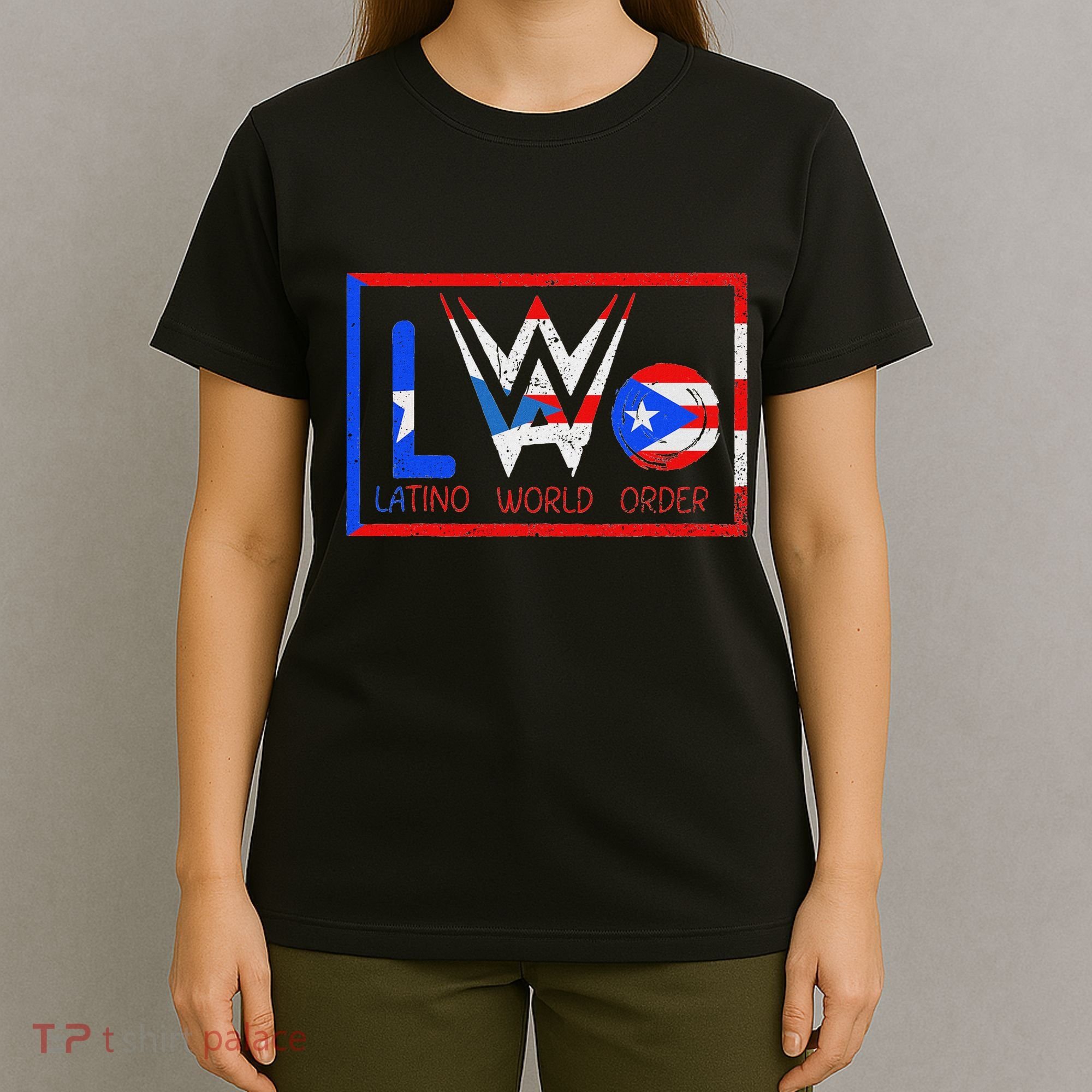 Latino World Order Puerto Rico Blue And Red Matching Family T-Shirt