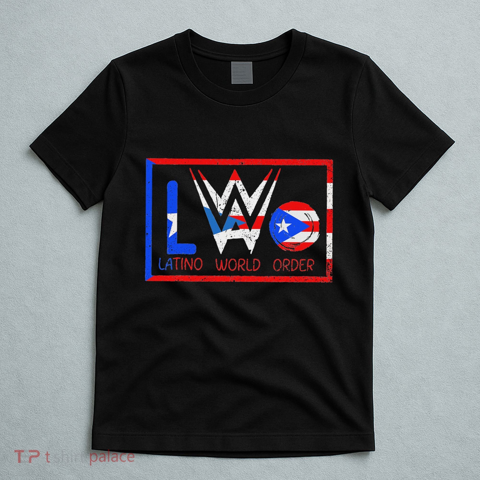 Latino World Order Puerto Rico Blue And Red Matching Family T-Shirt