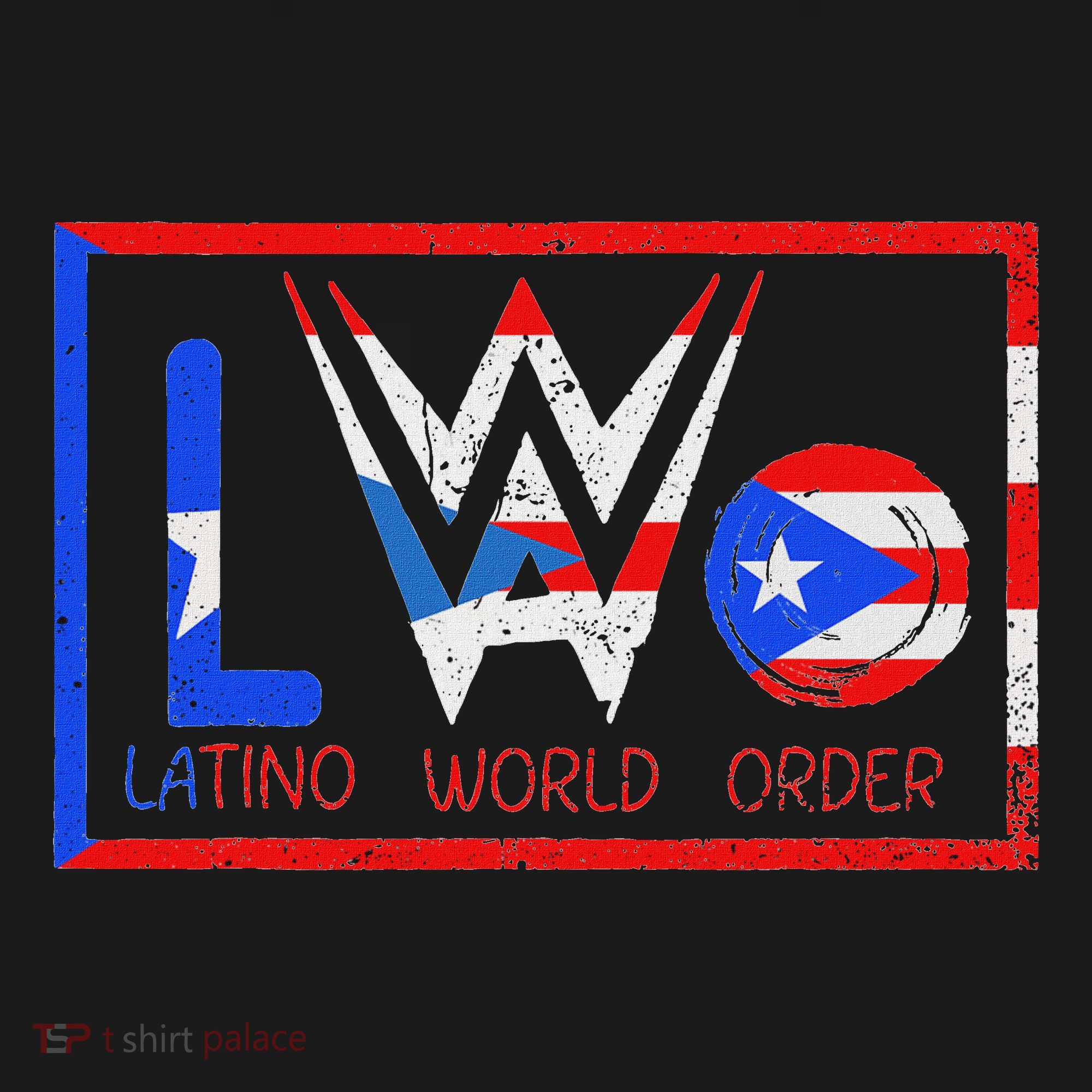 Latino World Order Puerto Rico Blue And Red Matching Family T-Shirt