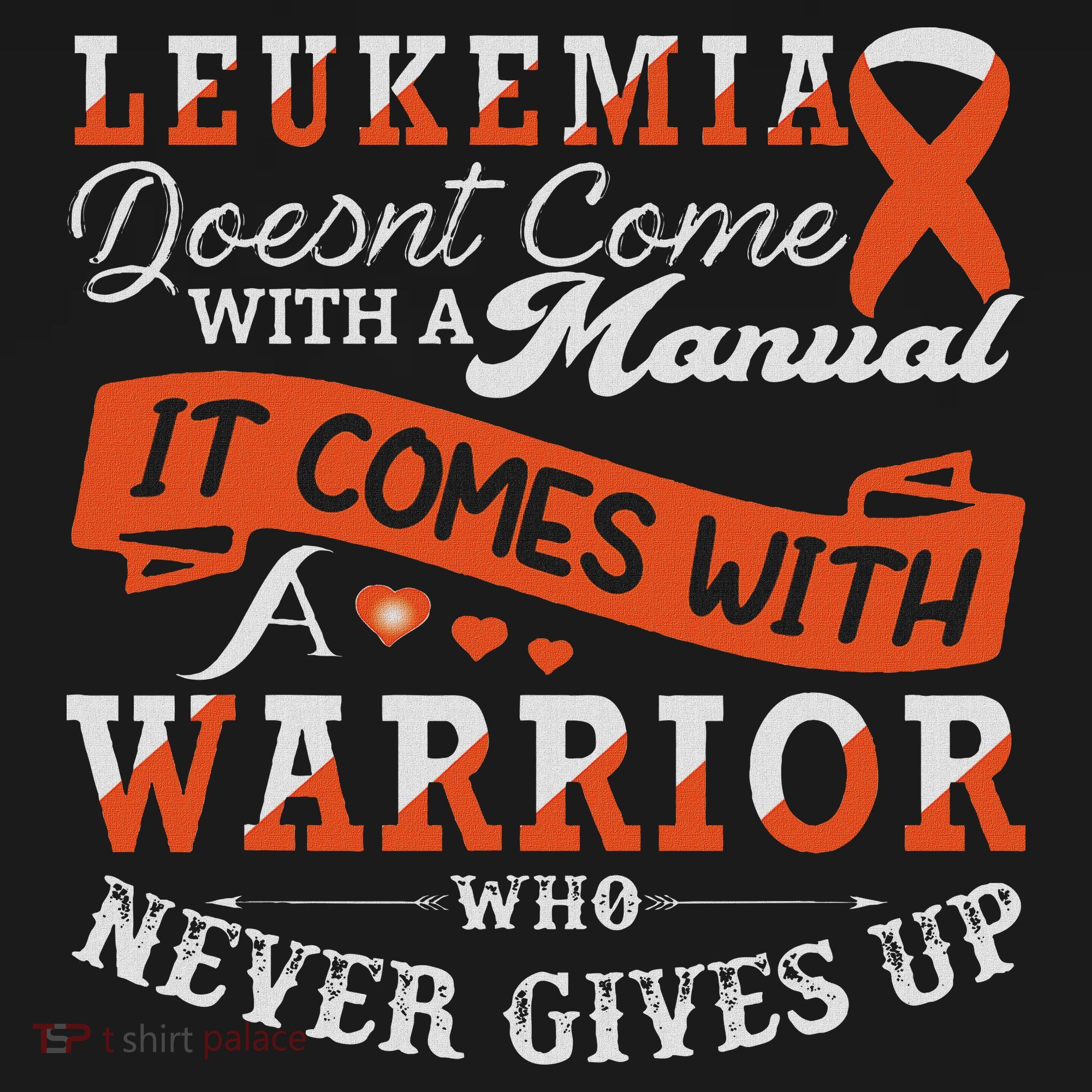 Leukemia Warrior Orange Ribbon Support Quote Family Friends Women's Hoodie
