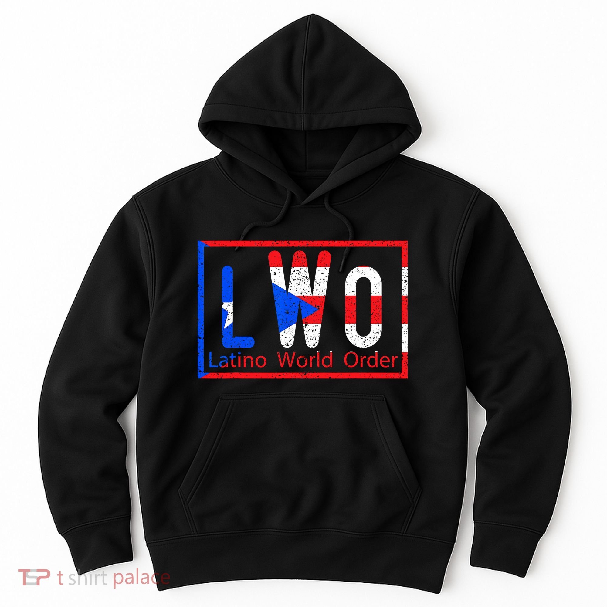 Latino World Order Puerto Rico Blue And Red Hoodie