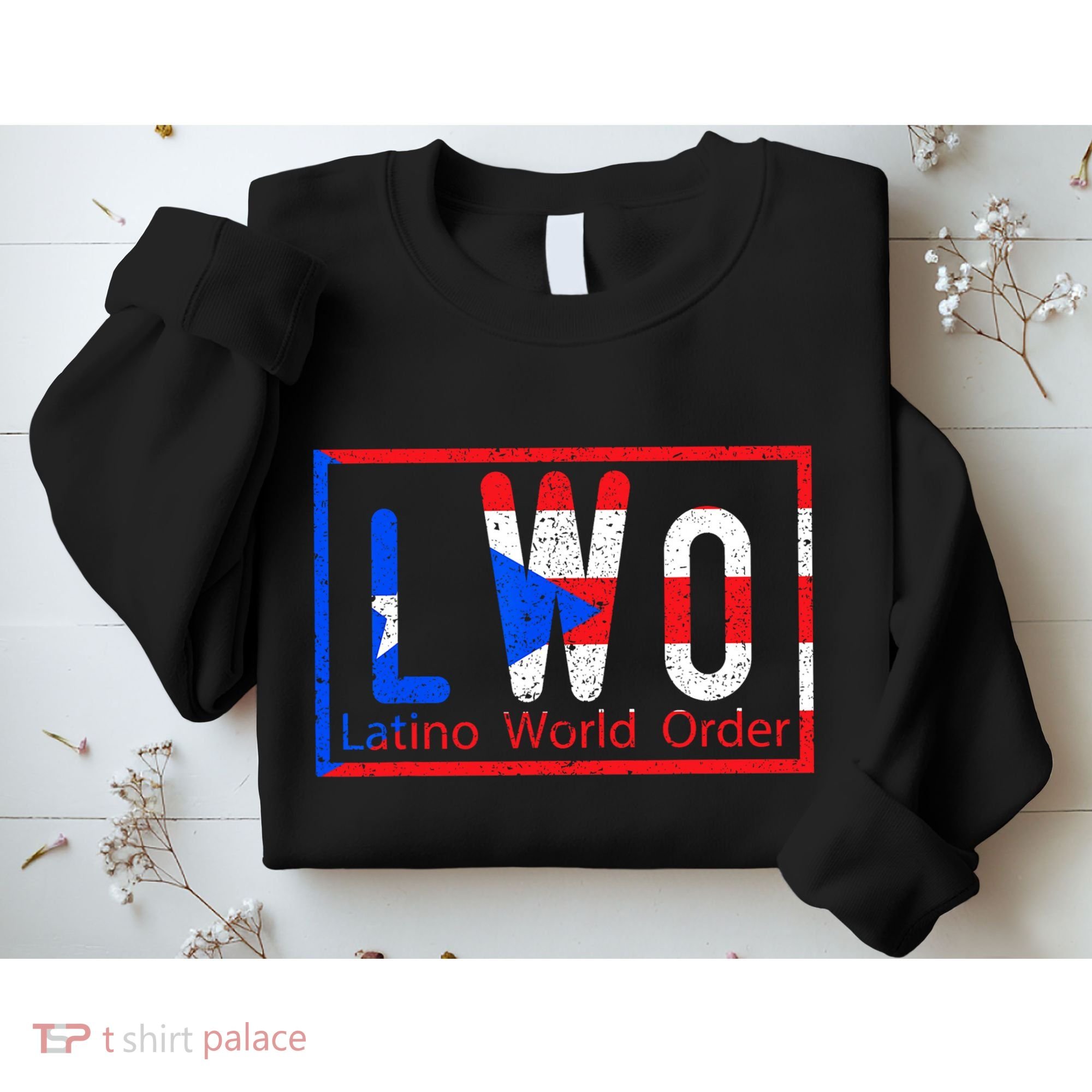 Latino World Order Puerto Rico Blue And Red Sweatshirt
