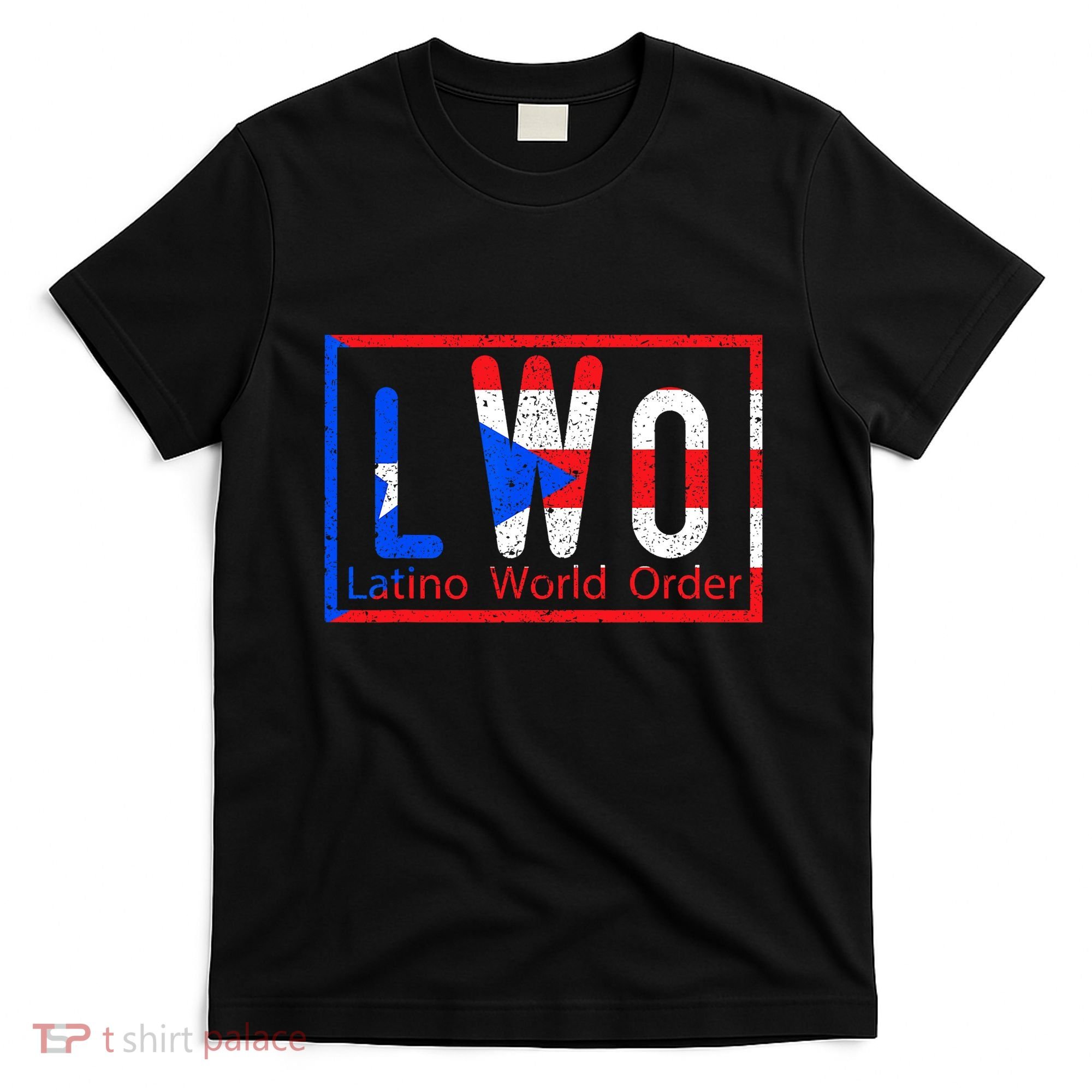 Latino World Order Puerto Rico Blue And Red T-Shirt