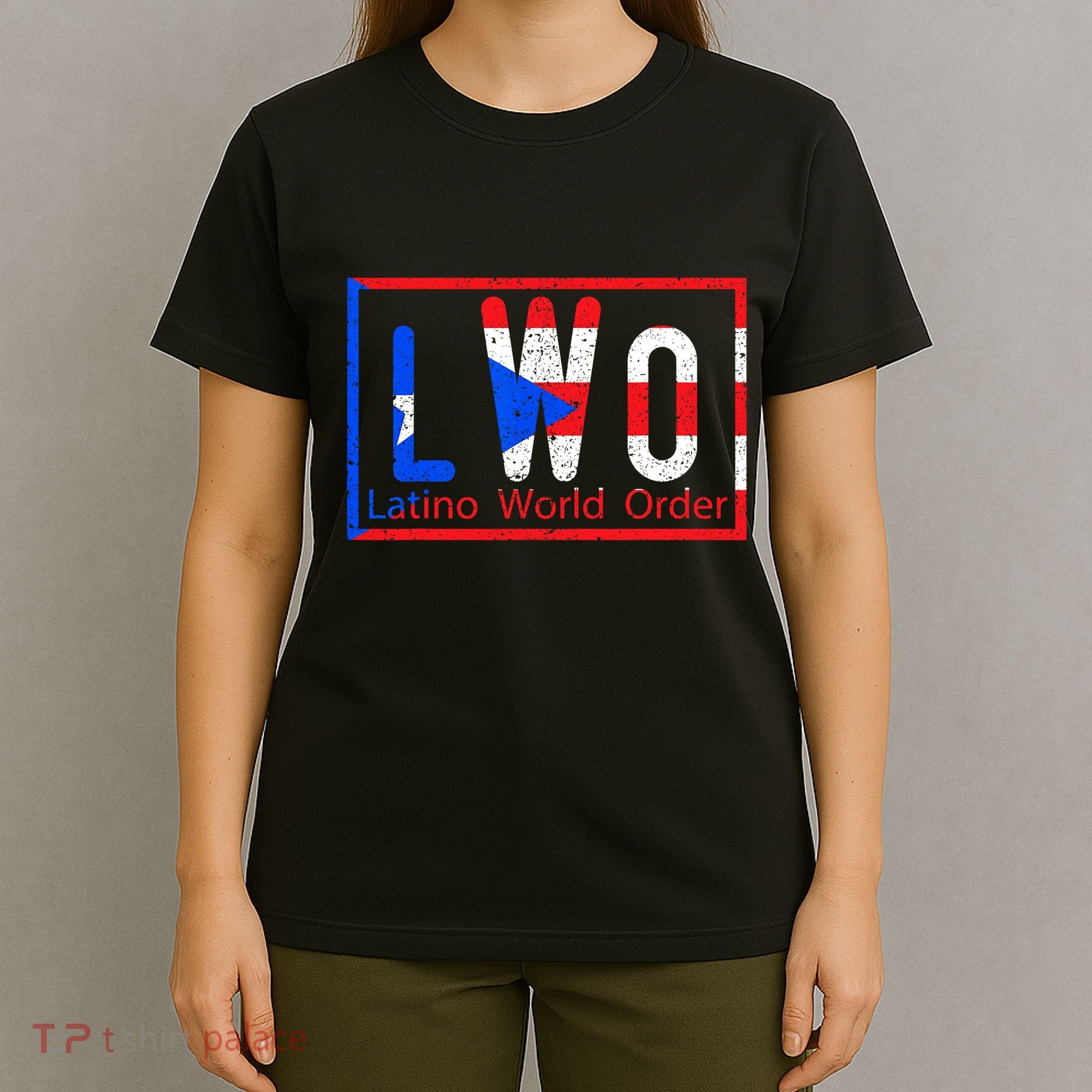 Latino World Order Puerto Rico Blue And Red T-Shirt