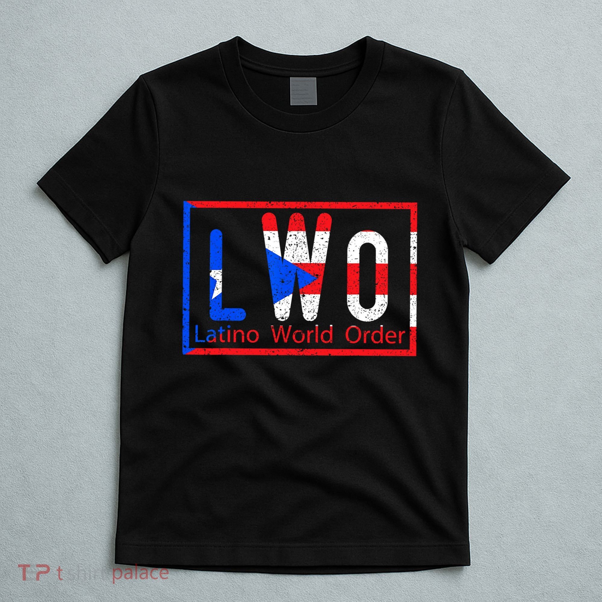 Latino World Order Puerto Rico Blue And Red T-Shirt