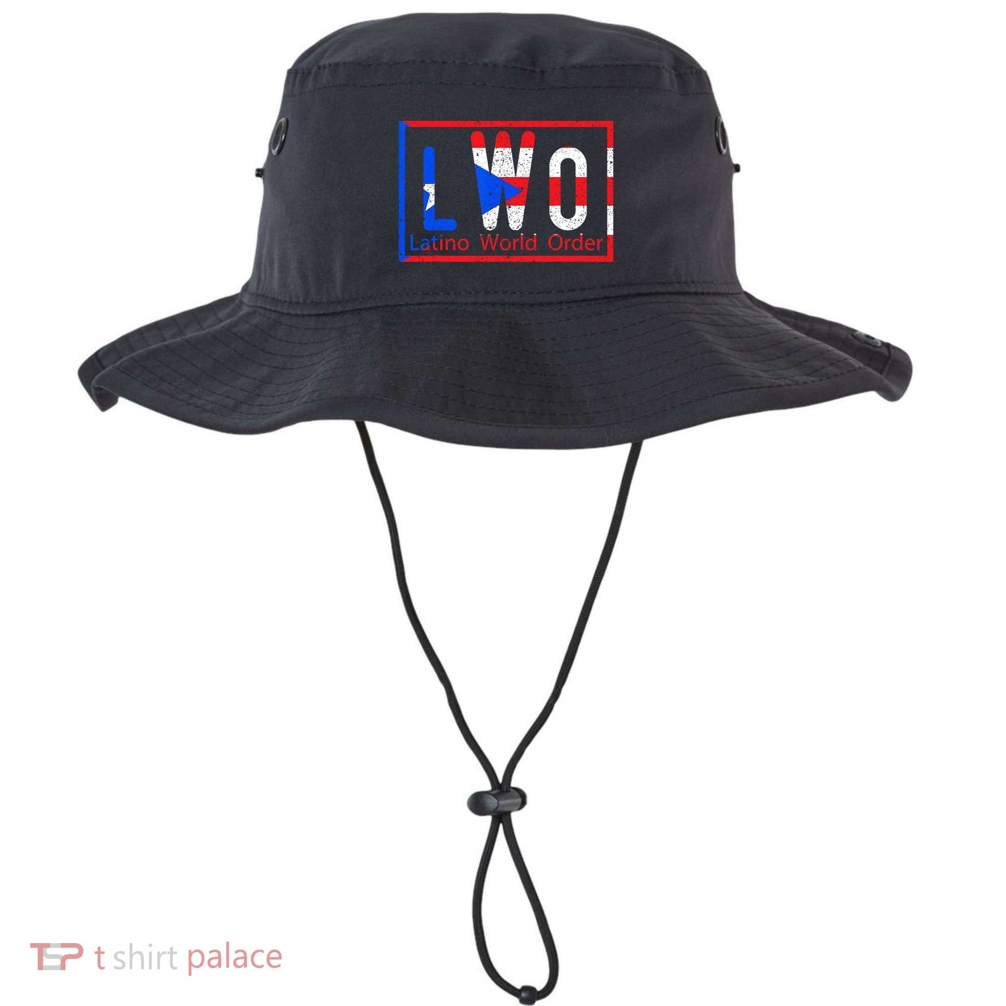 Latino World Order Puerto Rico Blue And Red Bucket Hat