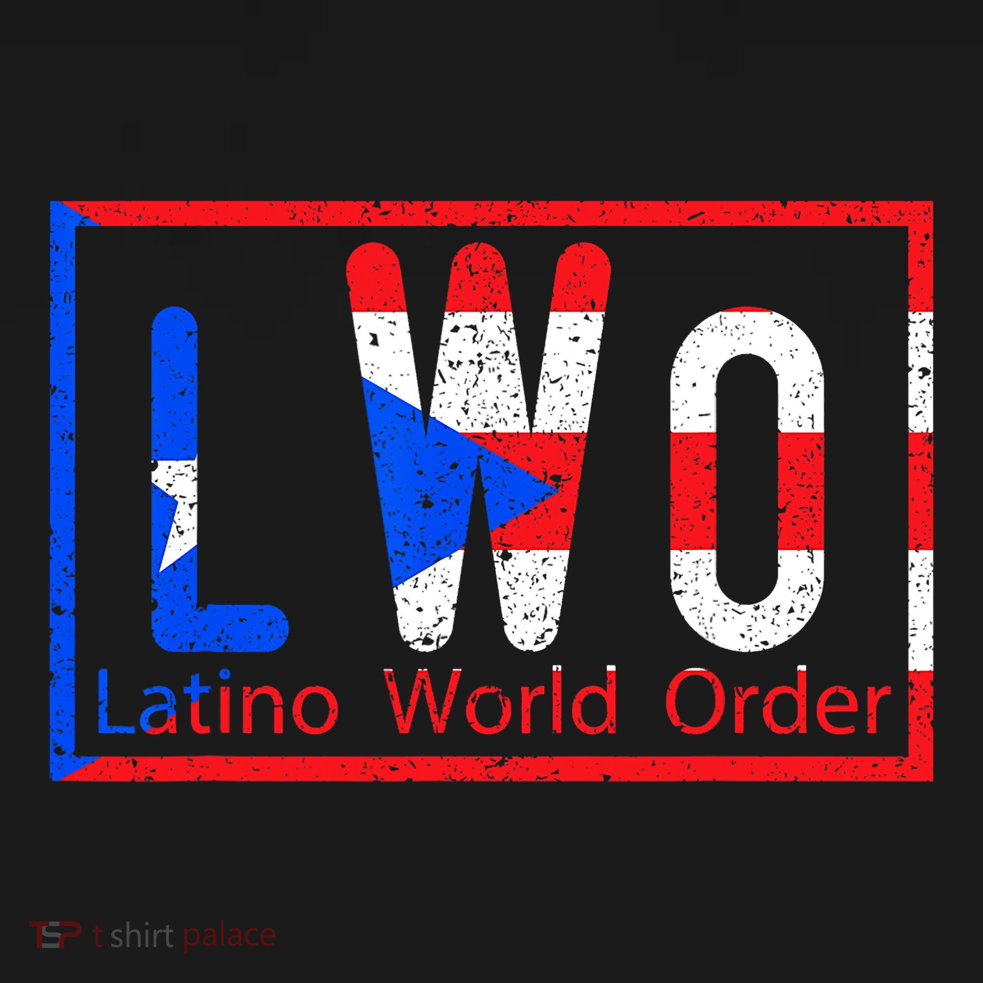Latino World Order Puerto Rico Blue And Red Polo