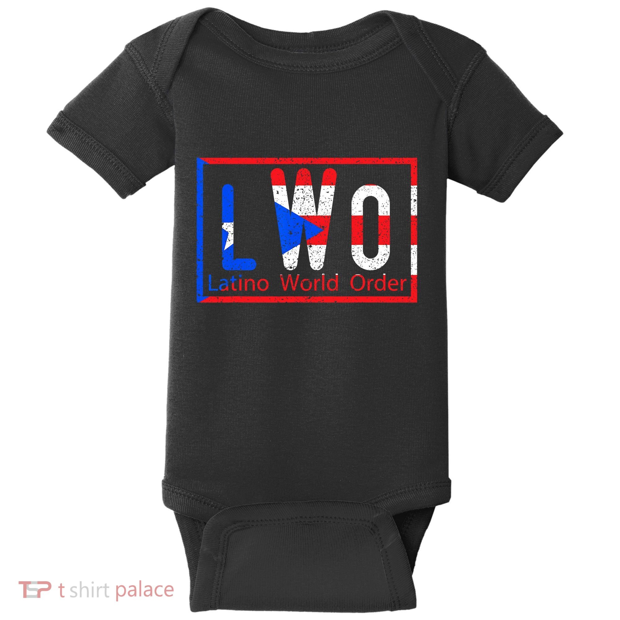 Latino World Order Puerto Rico Blue And Red Baby Bodysuit