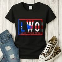 Latino World Order Puerto Rico Blue And Red Women's T-Shirt thumb 3