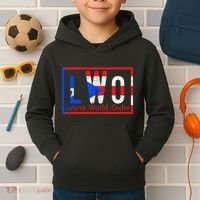 Latino World Order Puerto Rico Blue And Red Kids Hoodie thumb 2