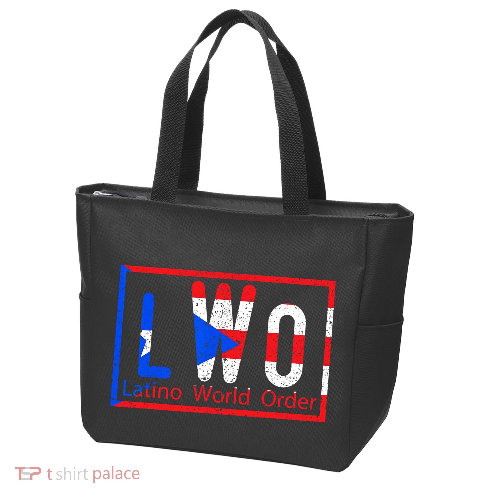 Latino World Order Puerto Rico Blue And Red Tote Bag