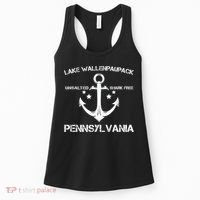 Lake Wallenpaupack Pennsylvania Funny Fishing Camping Gif Women's Tank Top thumb 0