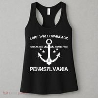 Lake Wallenpaupack Pennsylvania Funny Fishing Camping Gif Women's Tank Top thumb 3