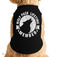 Lifetime Wolf Pack Member Distressed Howling Doggie Tank thumb 0