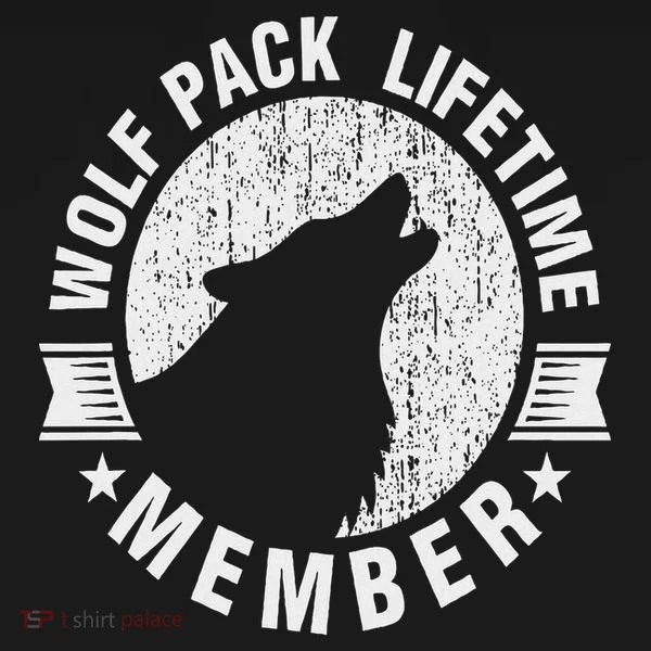 Lifetime Wolf Pack Member Distressed Howling Doggie Tank