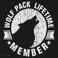 Lifetime Wolf Pack Member Distressed Howling Women's Hoodie thumb 2