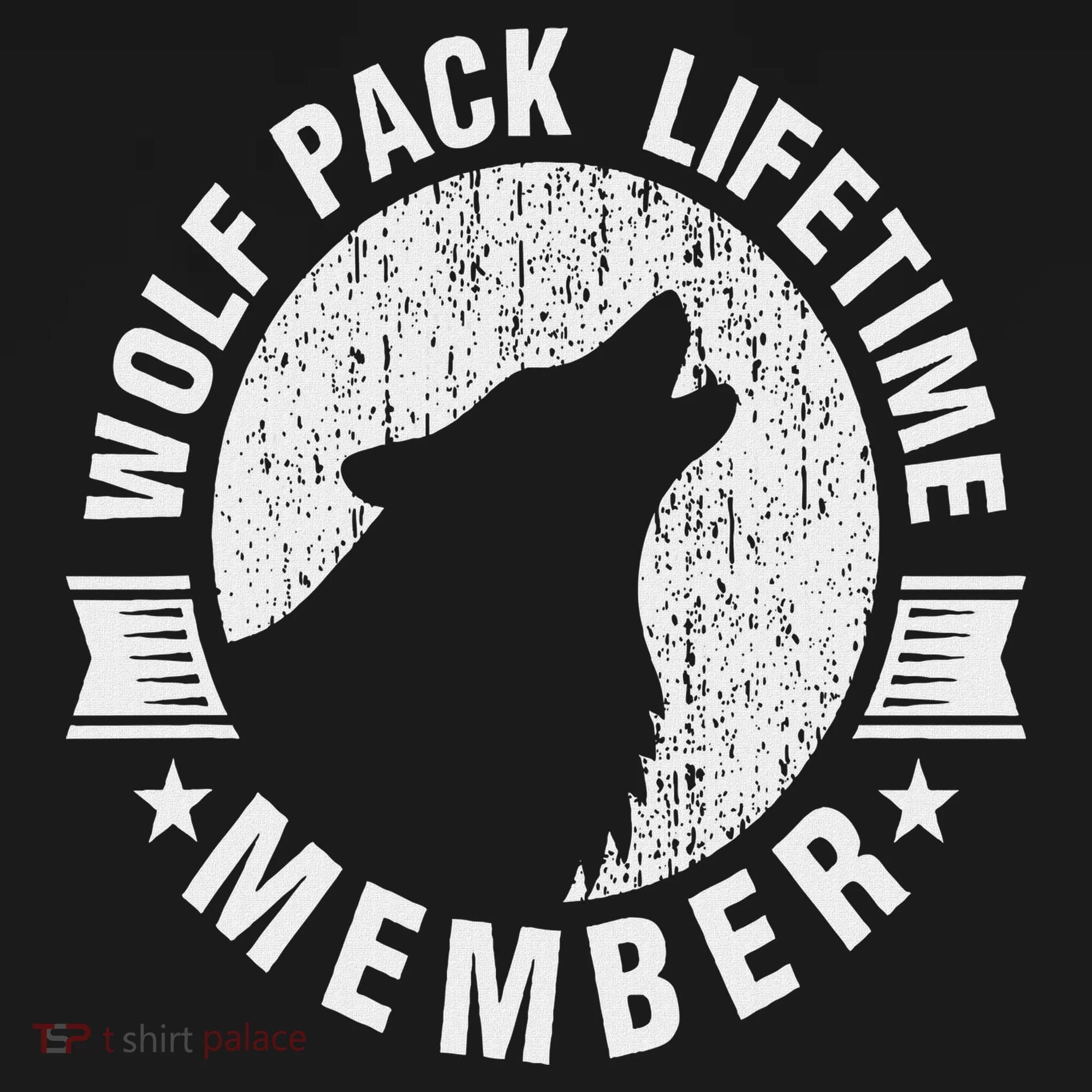 Lifetime Wolf Pack Member Distressed Howling Women's Hoodie