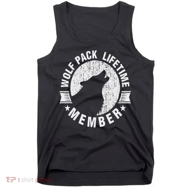Lifetime Wolf Pack Member Distressed Howling Tank Top