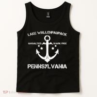 LAKE WALLENPAUPACK PENNSYLVANIA Funny Fishing Camping Gift Tank Top thumb 2