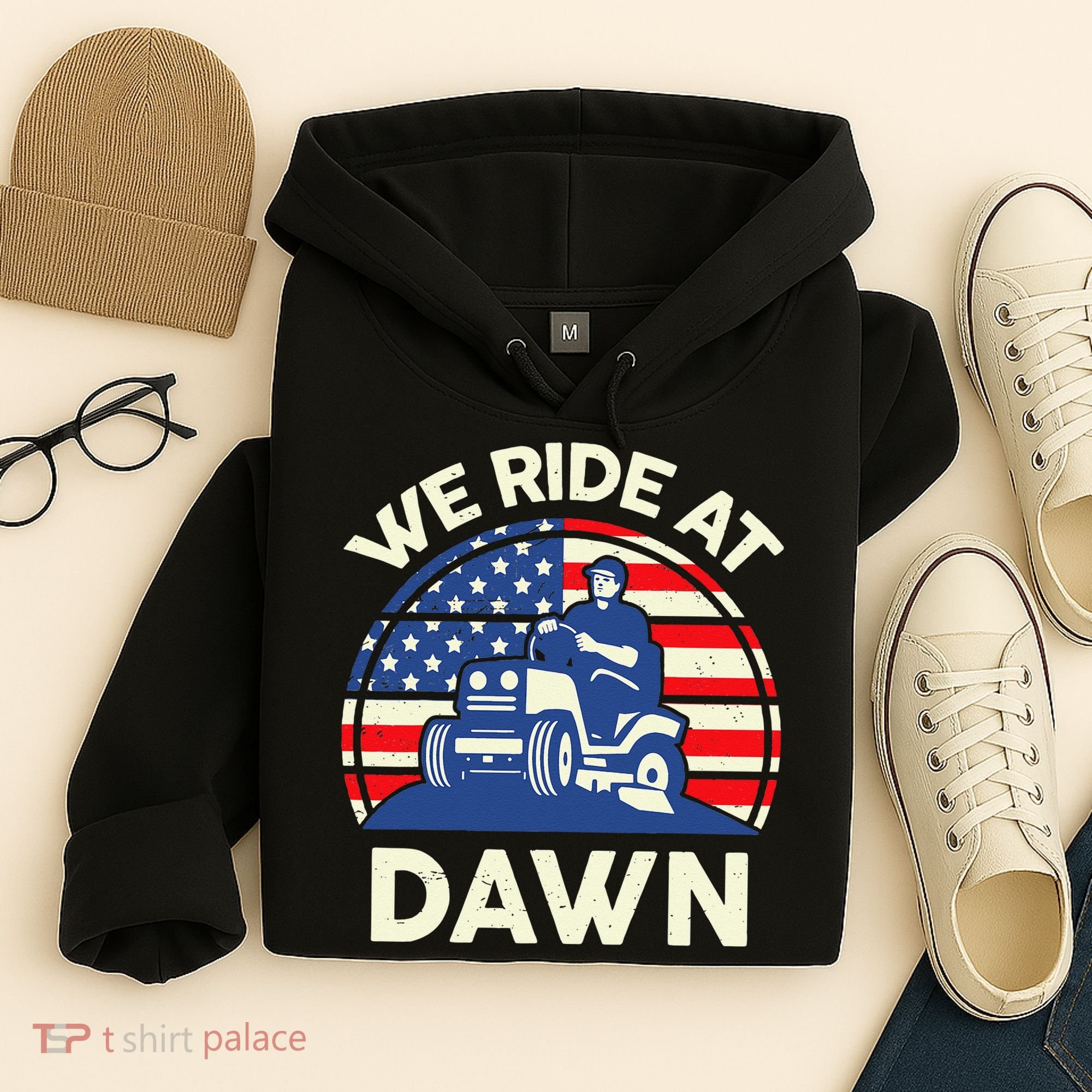 LawnMowing We Ride At Dawn LawnMower Hoodie