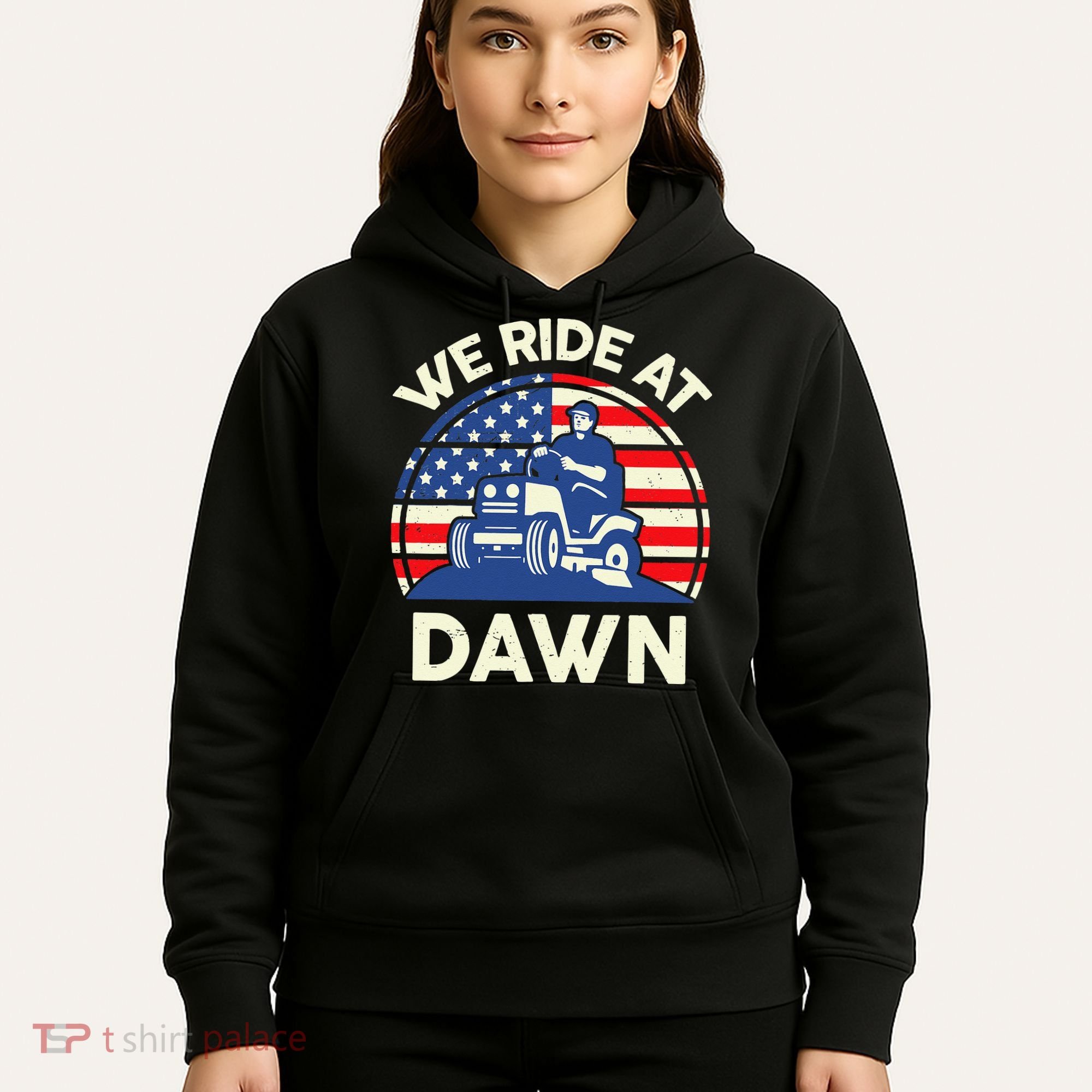 LawnMowing We Ride At Dawn LawnMower Hoodie