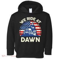 LawnMowing We Ride At Dawn LawnMower Toddler Hoodie thumb 0