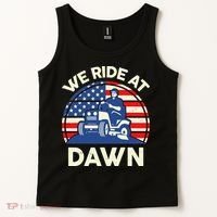 LawnMowing We Ride At Dawn LawnMower Tank Top thumb 2
