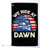 LawnMowing We Ride At Dawn LawnMower Golf Towel thumb 0