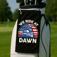 LawnMowing We Ride At Dawn LawnMower Golf Towel thumb 2