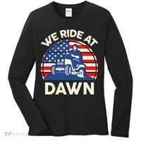LawnMowing We Ride At Dawn LawnMower Women's Long Sleeve Shirt thumb 0