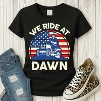 LawnMowing We Ride At Dawn LawnMower Women's T-Shirt thumb 3