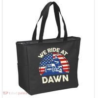 LawnMowing We Ride At Dawn LawnMower Tote Bag thumb 2