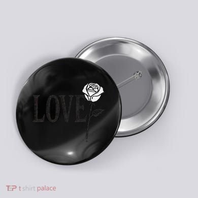 Love with Rose Button