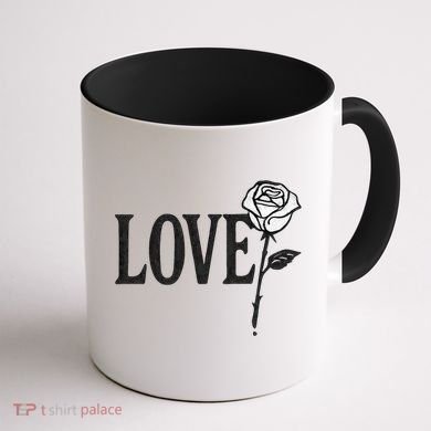 Love with Rose Coffee Mug back