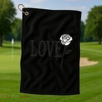 Love with Rose Golf Towel thumb 1