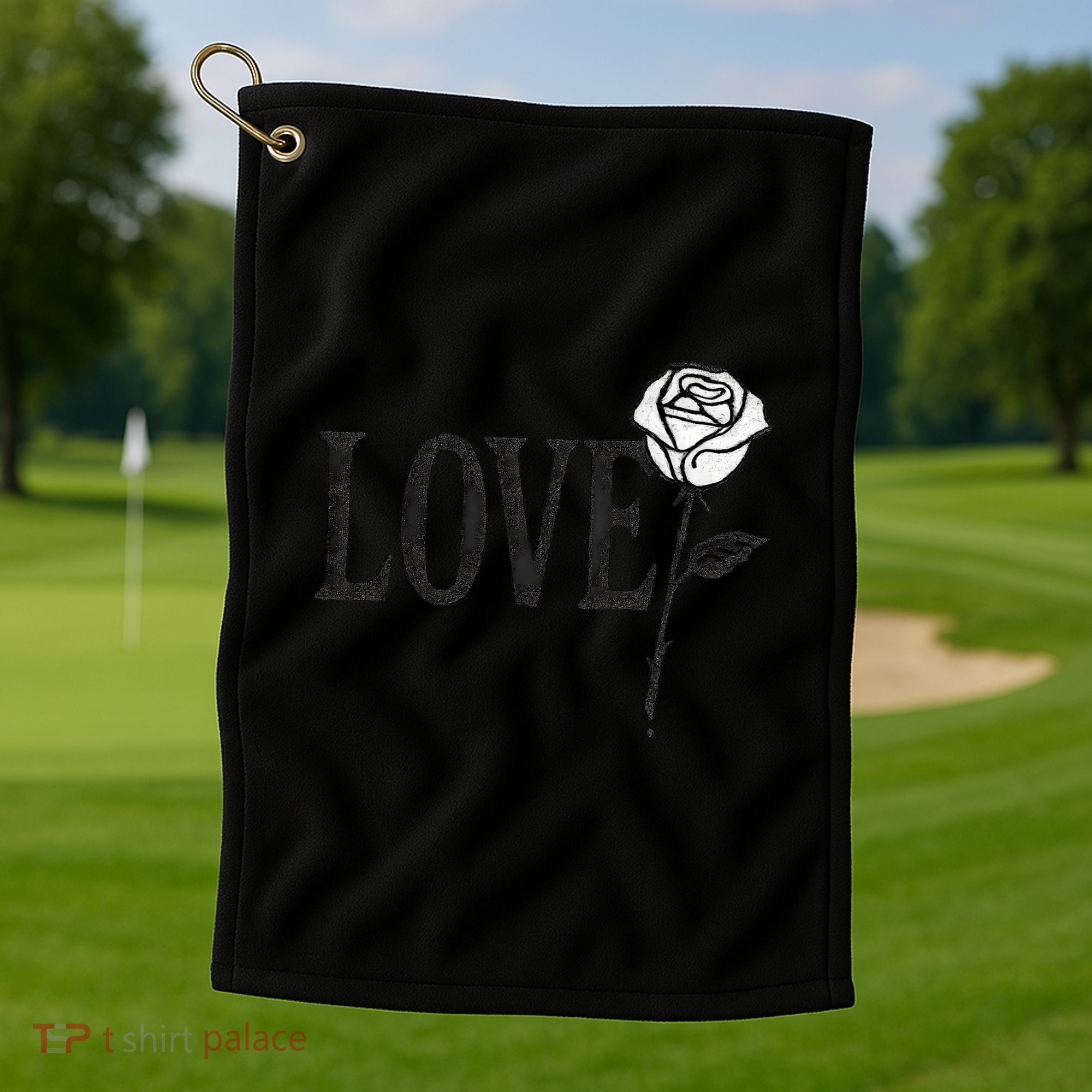 Love with Rose Golf Towel