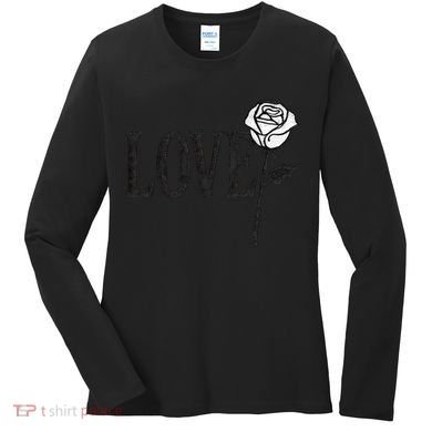 Love with Rose Women's Long Sleeve Shirt