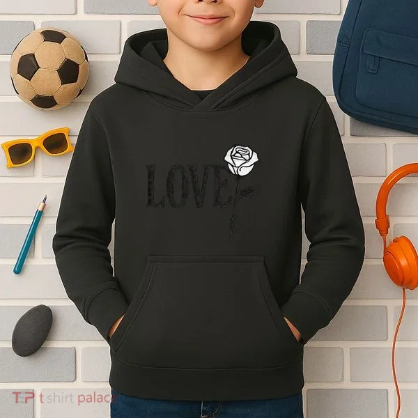 Love with Rose Kids Hoodie