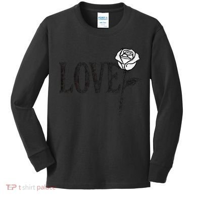 Love with Rose Kids Long Sleeve Shirt
