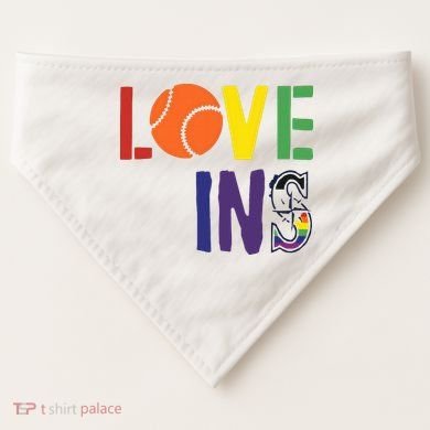 Love Wins Seattle Mariners USA-Made Doggie Bandana
