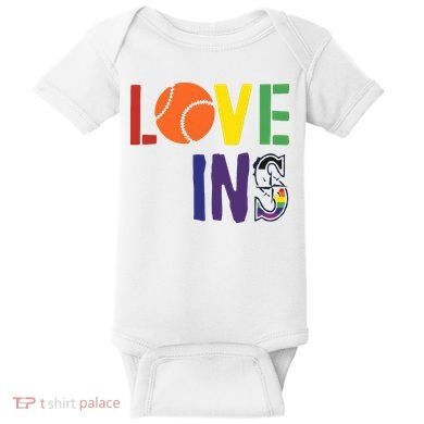 Love Wins Seattle Mariners Baby Bodysuit