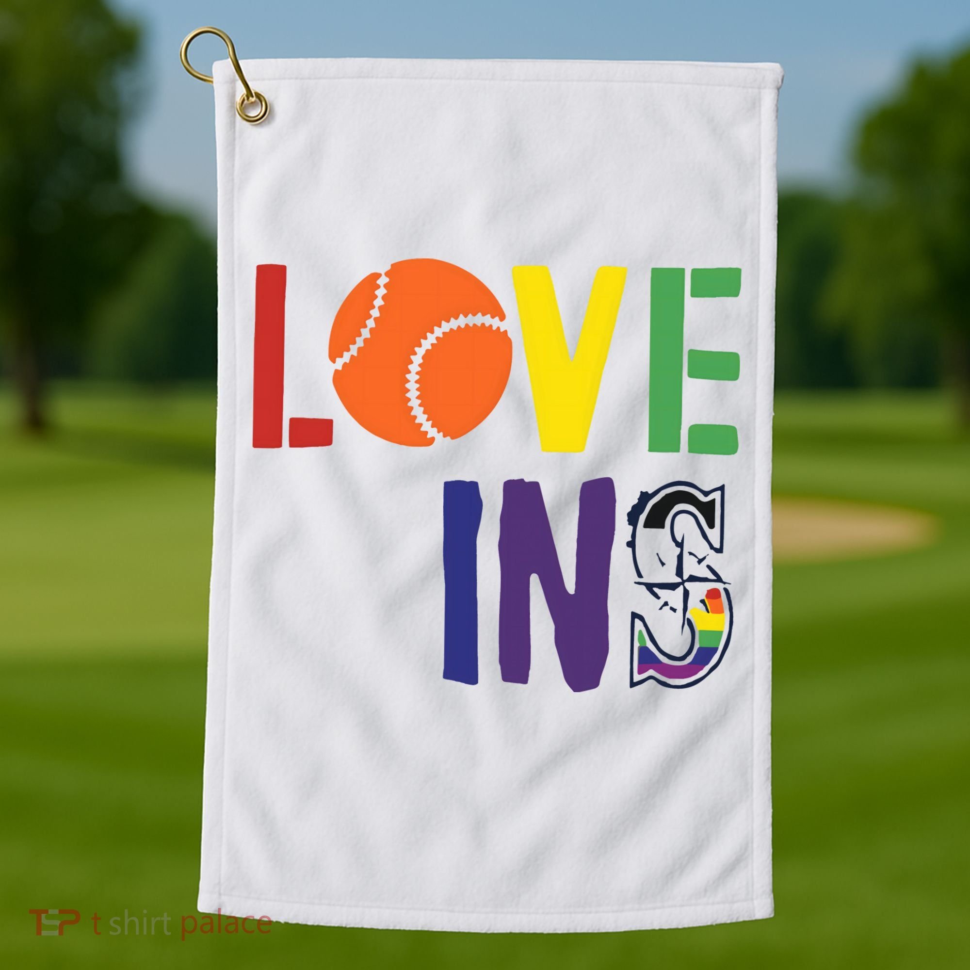 Love Wins Seattle Mariners Golf Towel