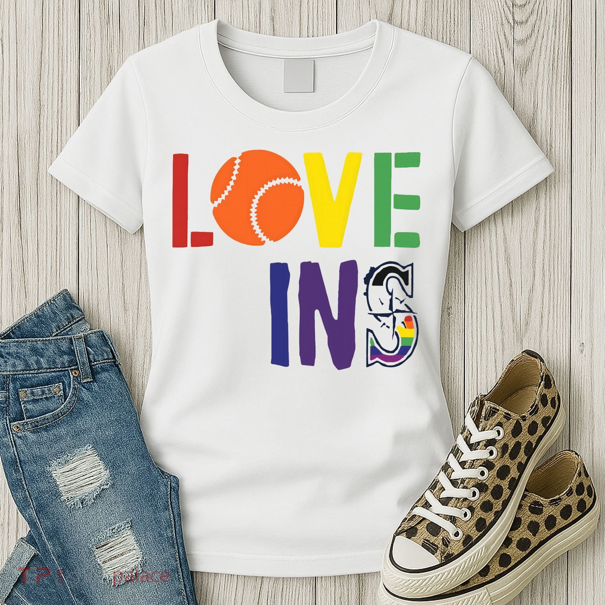 Love Wins Seattle Mariners Women's T-Shirt